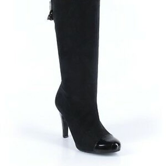 BCBG girls patent suede black boots boot shoes - Picture 8 of 15